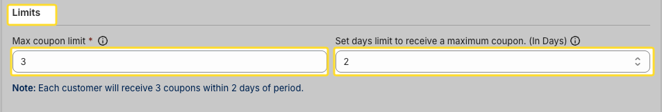 coupon limit
