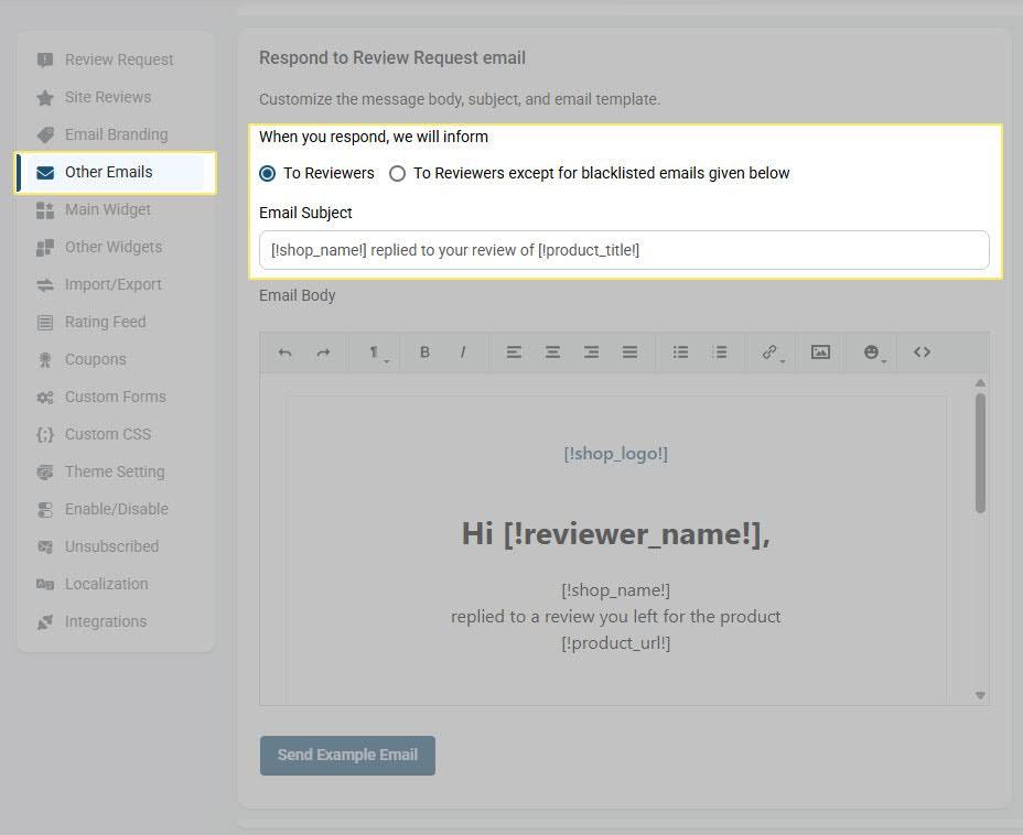 Proviews Respond to Review Request Email