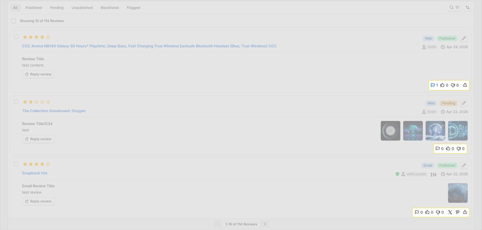 Handle Flagged Reviews