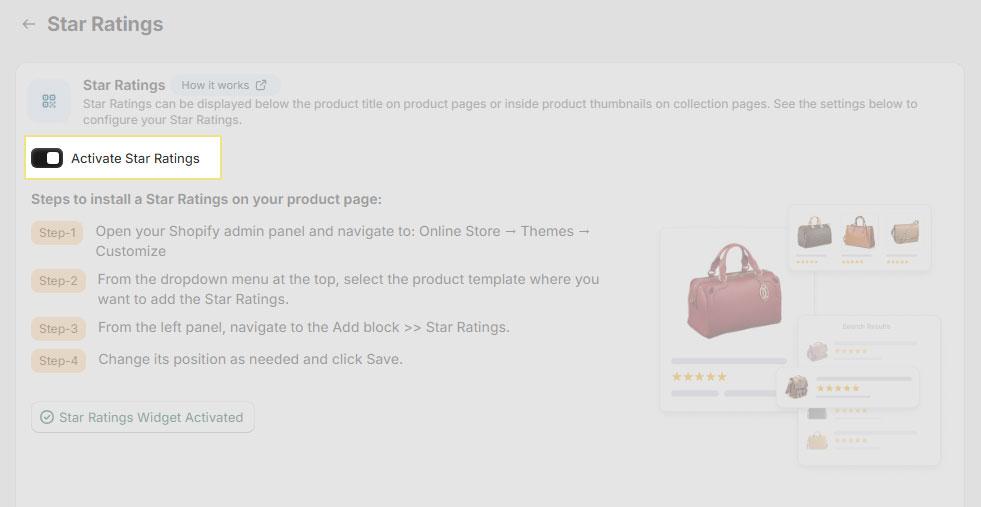 Enable Star Ratings