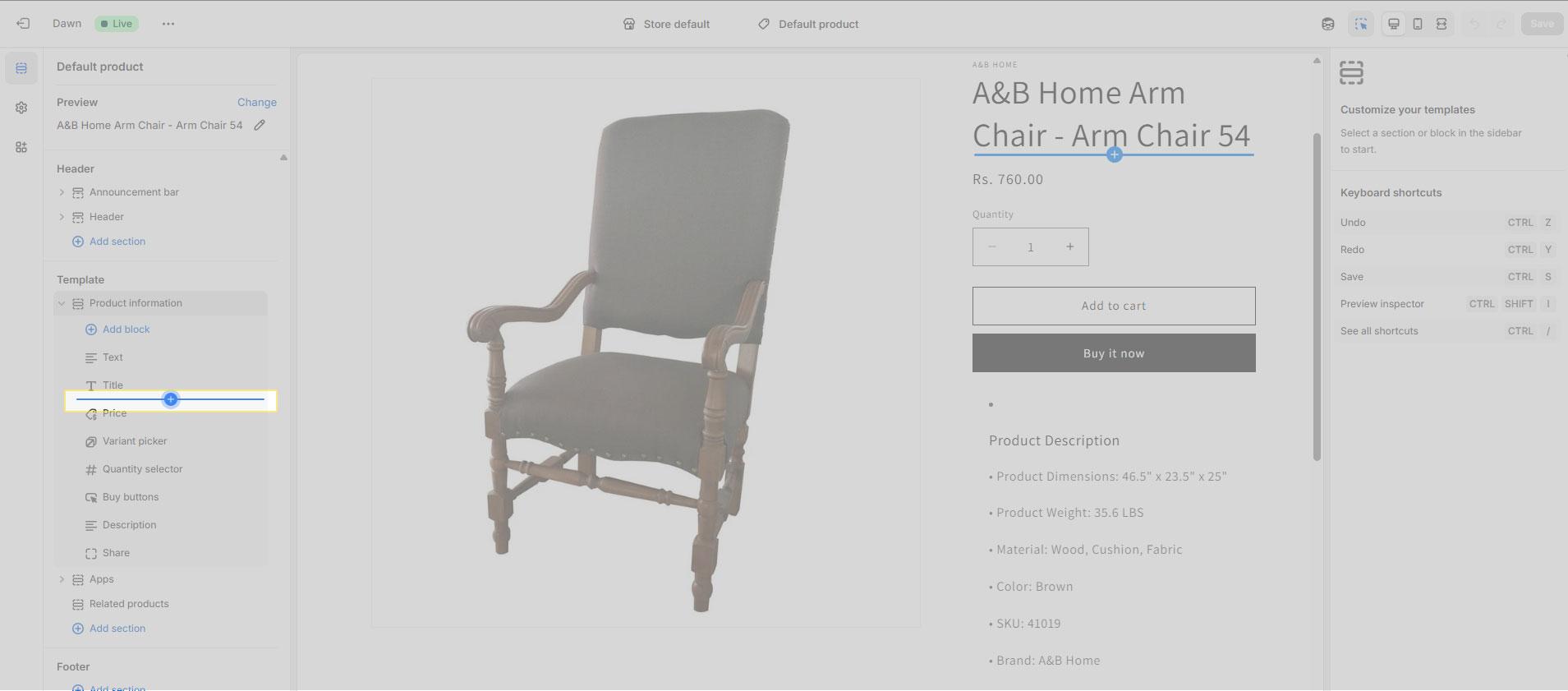 Star rating position