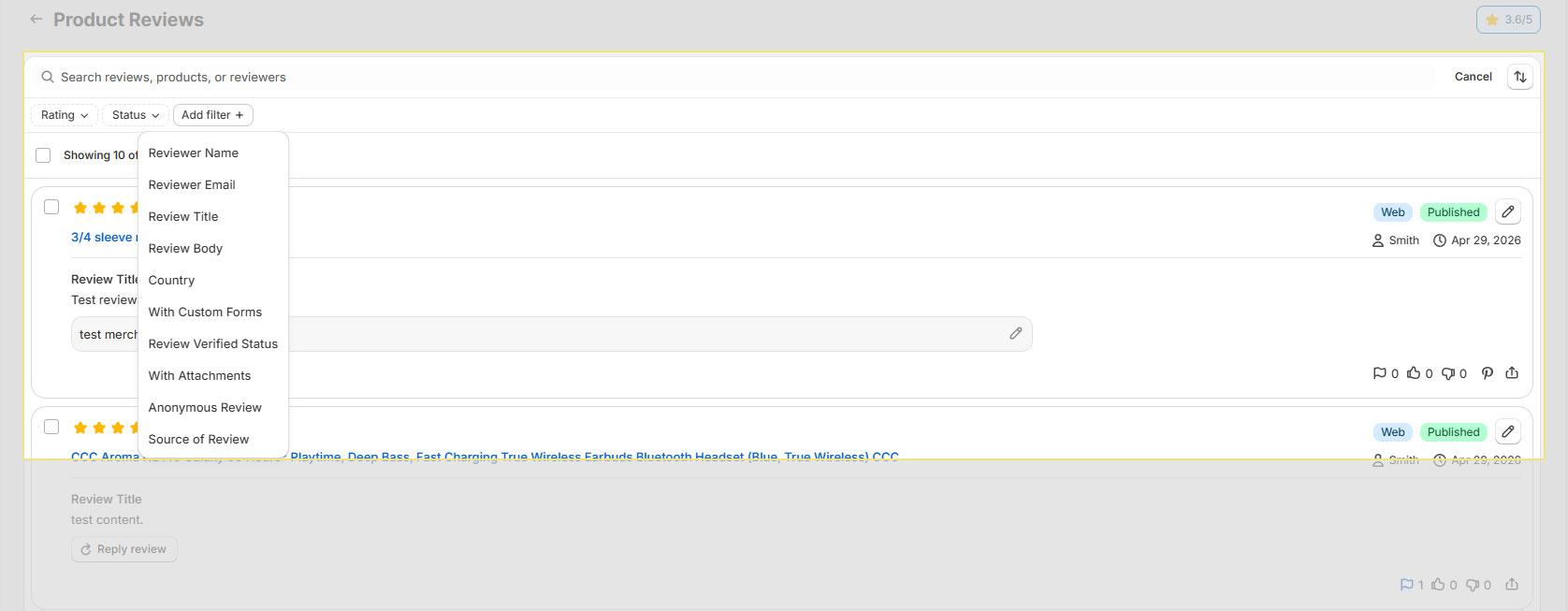 Smart Search Filter