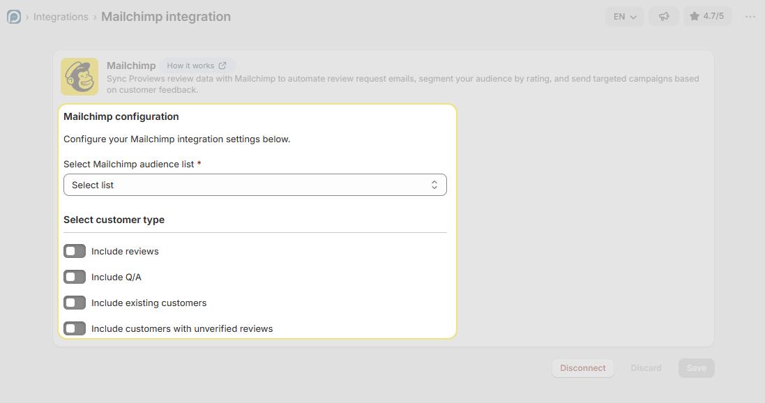 Configure Sync Settings