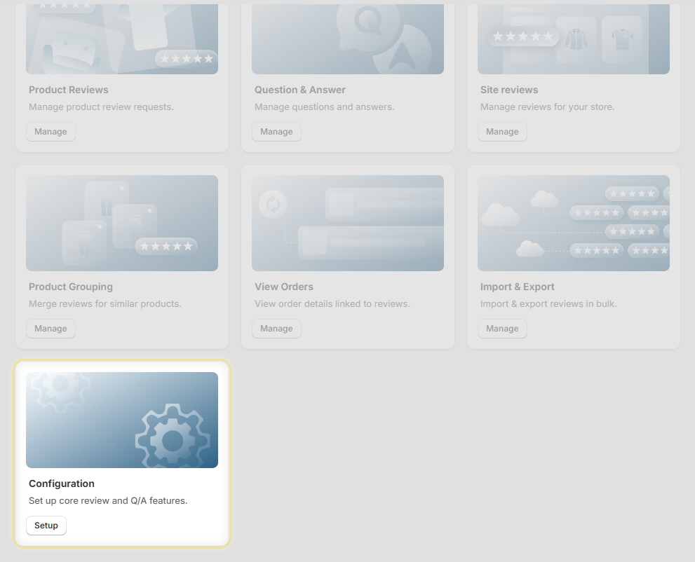 Configuration settings