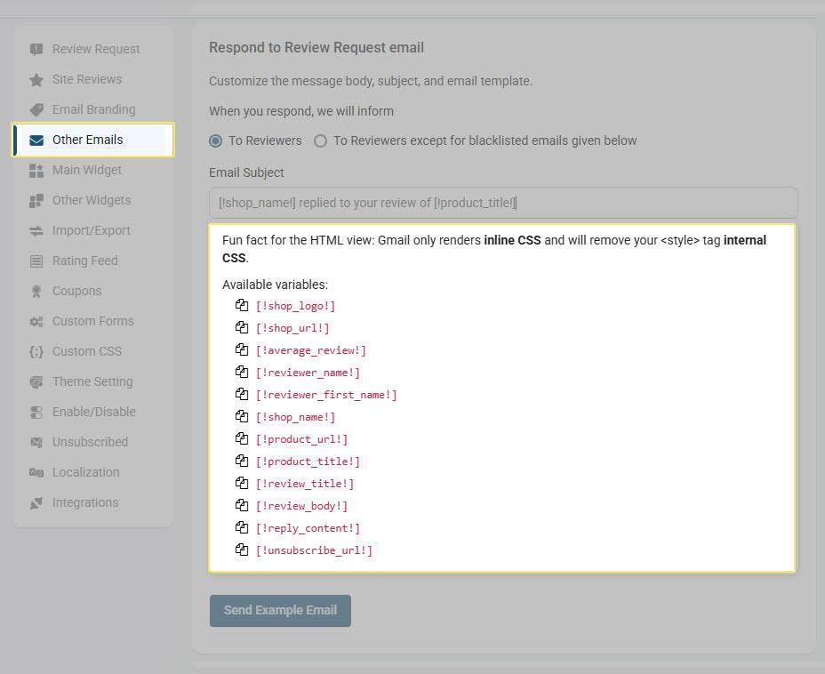 Proviews Respond to Review Request Email’s Optional Parameters