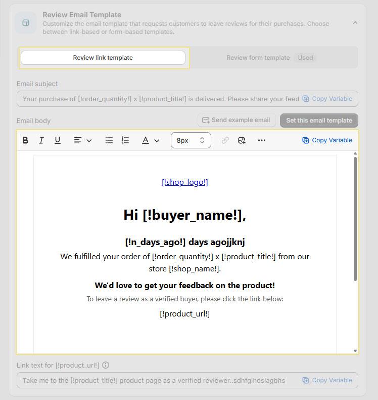 Review Request Form Template 