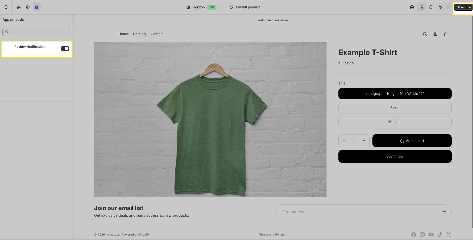 Enabled the review notifications
