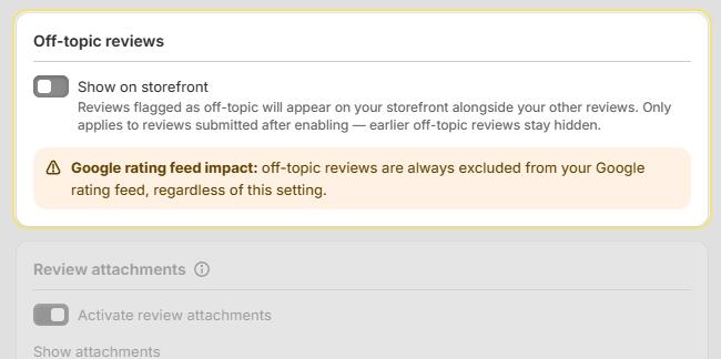 Off-Topic Reviews