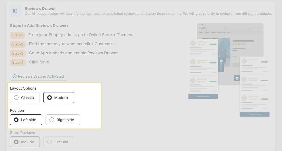 Customize layout and position