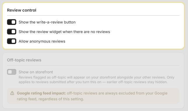 Review Control