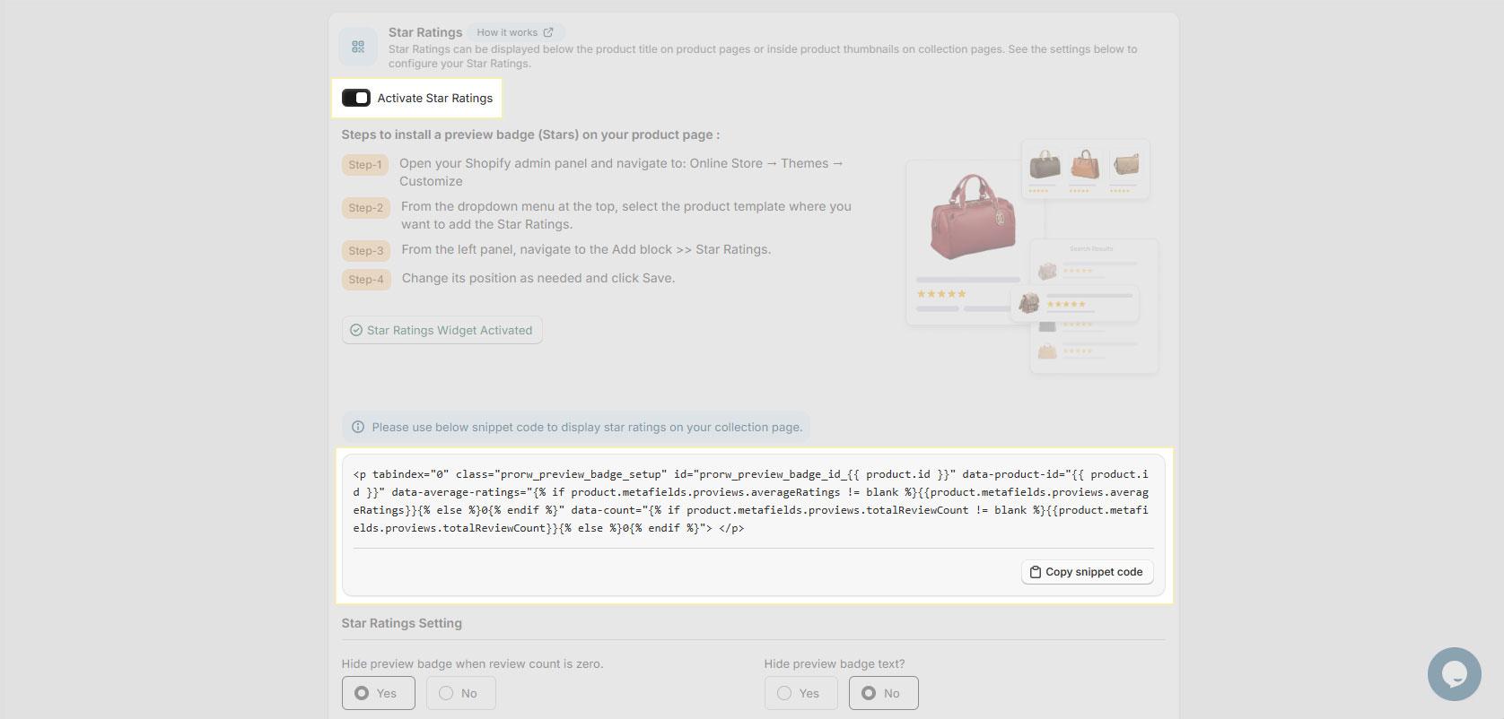 Add Star Ratings to Product and Collection Pages