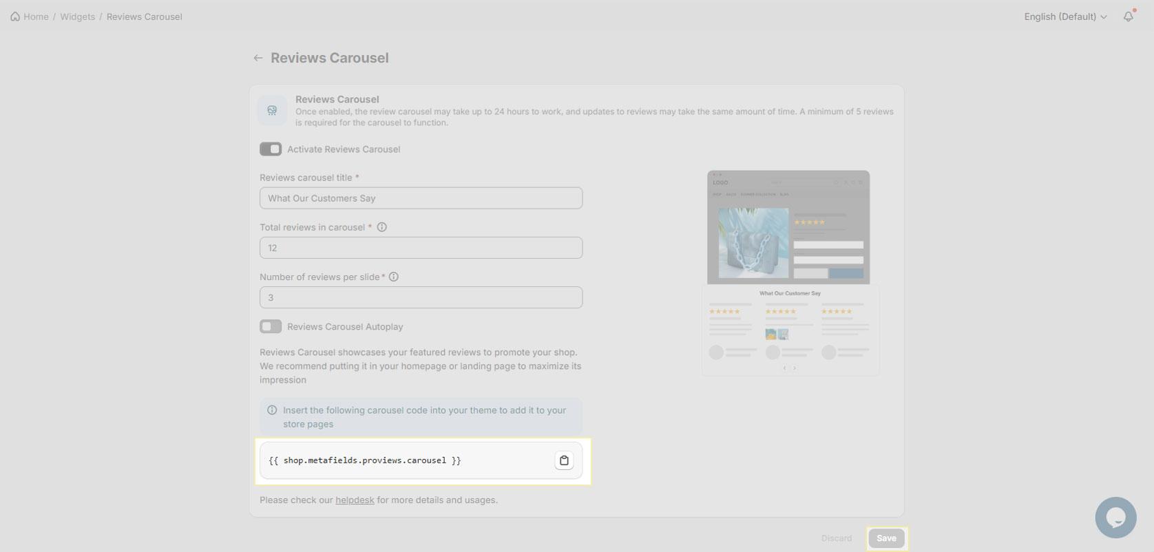 Paste Code into Your Store